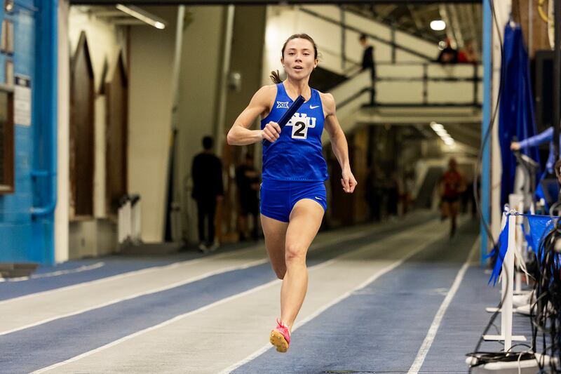 BYU's Sami Oblad competes in Indoor Invitational Dec. 9, 2023.