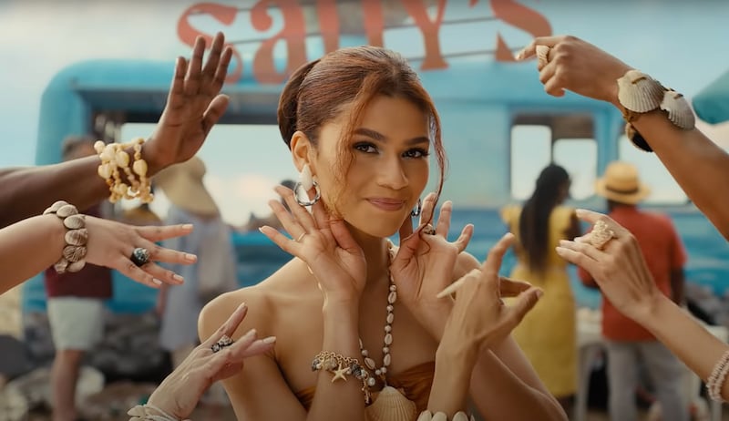 A Super Bowl commercial created by Squarespace features a cameo by actress Zendaya.
