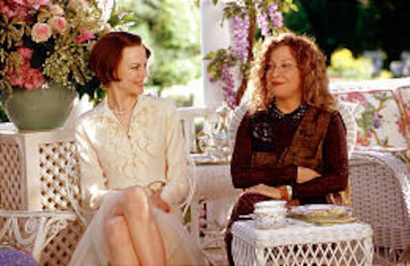 Nicole Kidman, left, as fired TV network president Joanna Eberhart and Bette Midler as author Bobbie Markowitz in "The Stepford Wives."