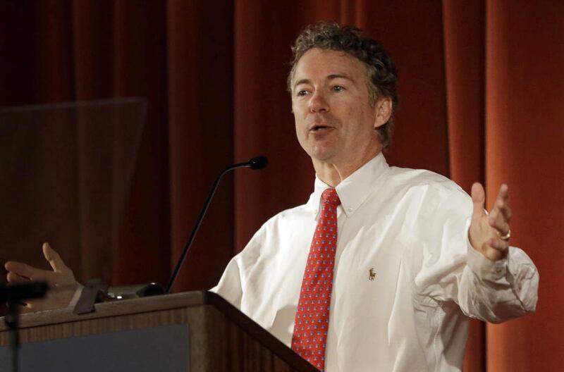 U.S. Sen. Rand Paul, R-Ky., speaks at the Berkeley Forum, Wednesday, March 19, 2014, in Berkeley, Calif.