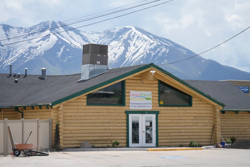 The Leap Ahead Daycare is shown on May 23, 2023, in Spanish Fork. A 2-year-old boy was shot in the head by a stray bullet while playing outside the day care in Utah, authorities said.
