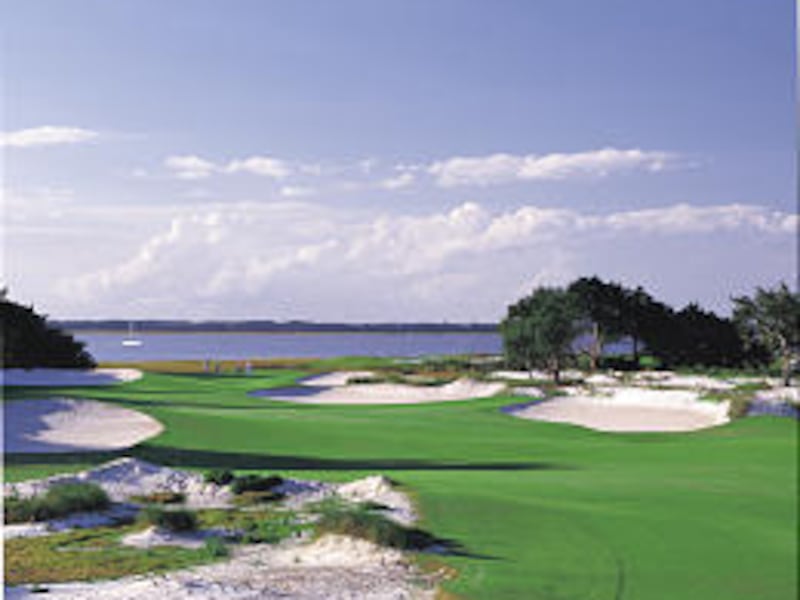 The 11th hole of Seaside Golf Course. Golf is the premier attraction of the resort island off the Georgia coast.