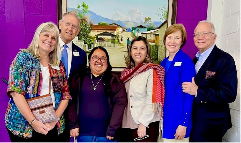 Latter-day Saint senior missionaries serving under the Geneva Office for Human Rights Education meet with education officials in Guatemala.