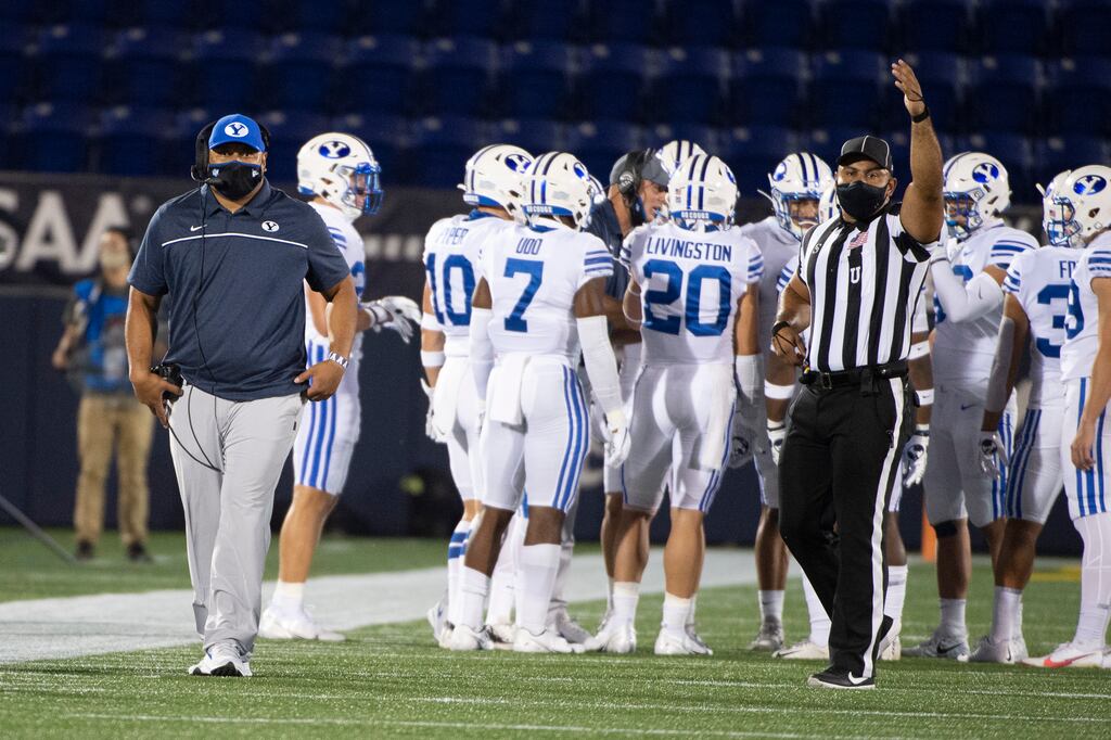 BYU offensive line lives up to its billing in blitzing of Navy ...