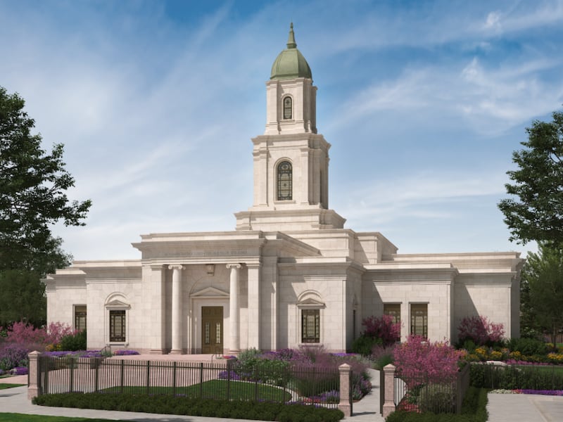 An artist’s rendering of the Austin Texas Temple that was released by the First Presidency of the Church of Jesus Christ on Wednesday.