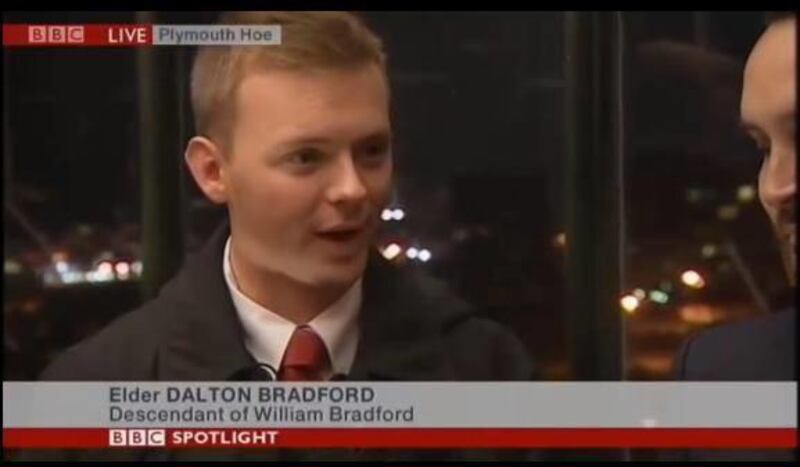 Elder Dalton Bradford was recently featured on his mission as a descendant of William Bradford, one of the founders of the Plymouth Colony in America.