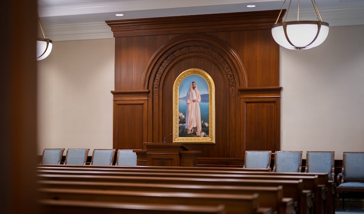 The chapel in the Deseret Peak Utah Temple.