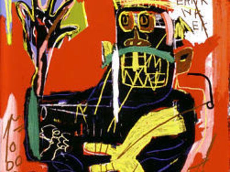 "Ernok" (screenprint, 40 by 40 inches) by Jean-Michel Basquiat.