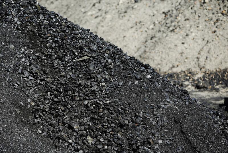 A coal stack pile is pictured on Wednesday, March 29, 2017.