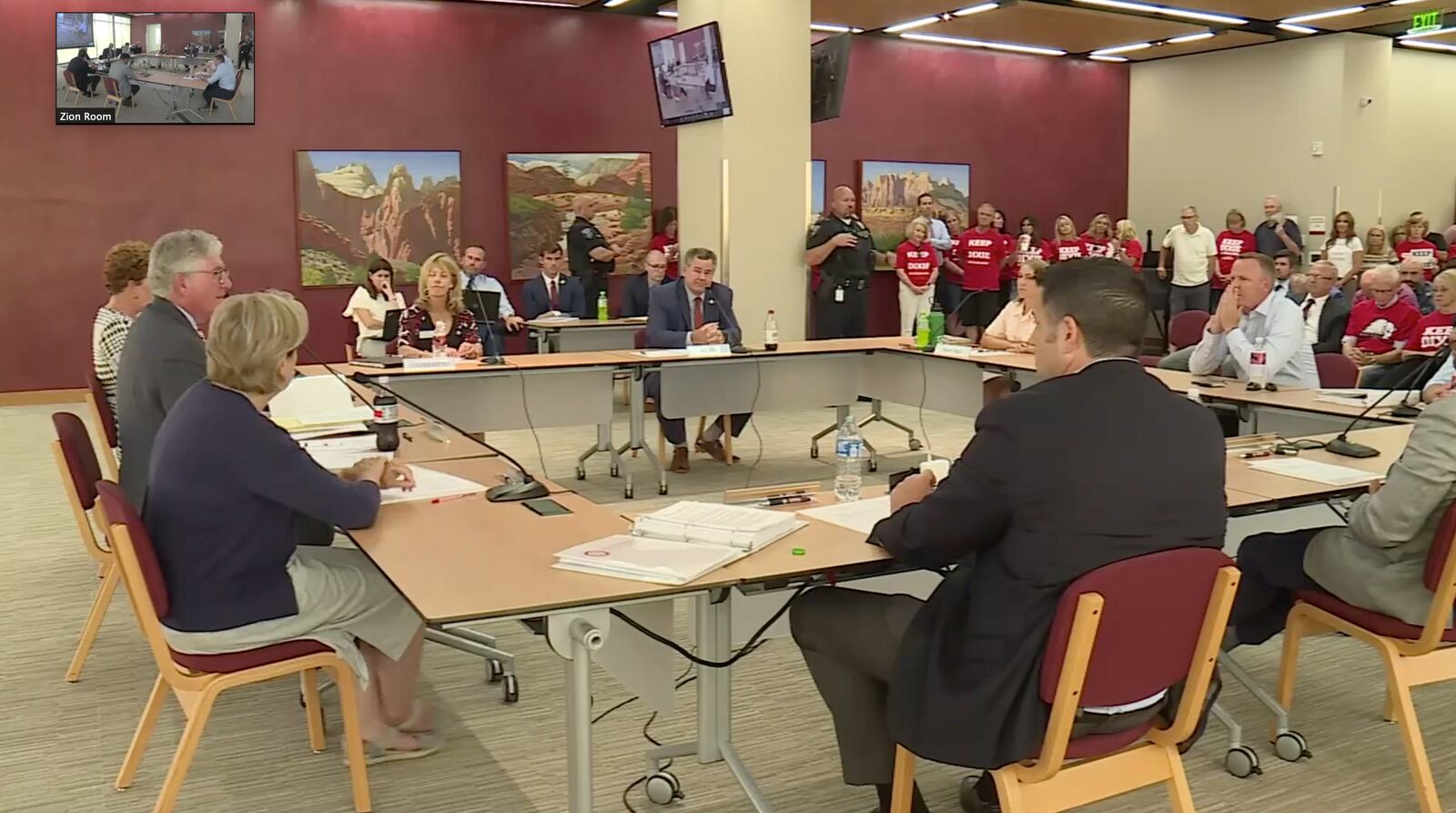 The Dixie State University board of trustees meets over the name of the school on Tuesday, June 29, 2021.
