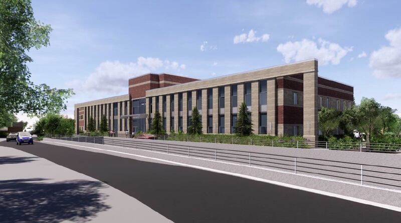 An artist's rendering of the West View Building on the BYU campus. The building replace the current Faculty Office Building.