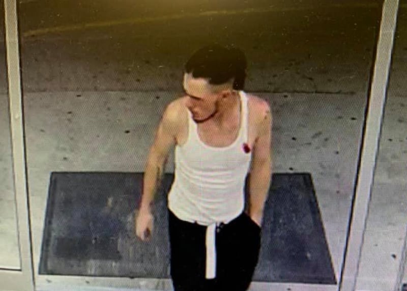 A still photo taken from store surveillance video shows the male driver who picked up the screaming 16-year-old girl and drove away with her in his car.