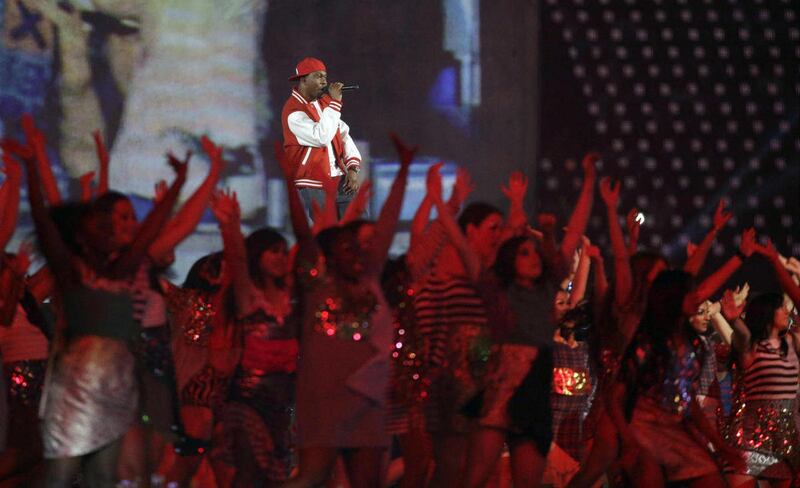 Dizzee Rascal performs during the Opening Ceremony at the 2012 Summer Olympics, Friday, July 27, 2012, in London.
