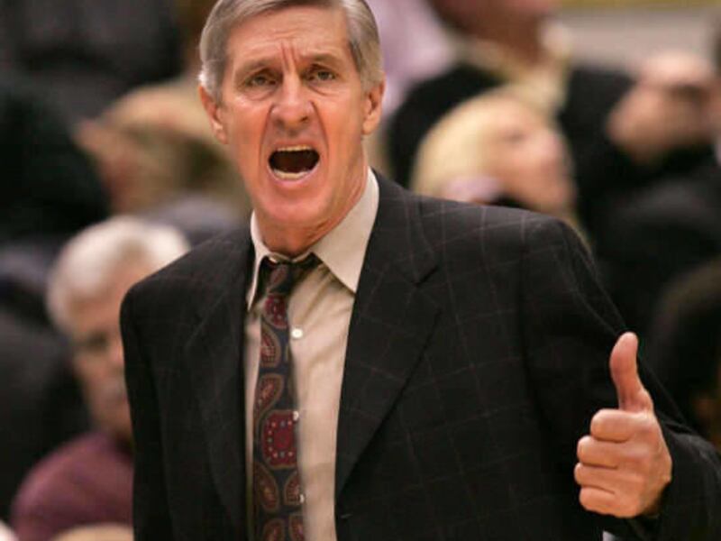 Utah Jazz coach Jerry Sloan as the Utah Jazz and the Seattle Super Sonics play in Salt Lake City, Utah Dec. 27, 2004. Photo by Tom Smart