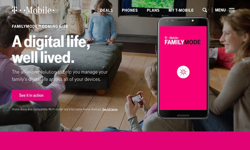 T-Mobile launched a new subscription plan that includes an add-on called FamilyMode, which will help families keep an eye on how much their children use their screens and the internet.