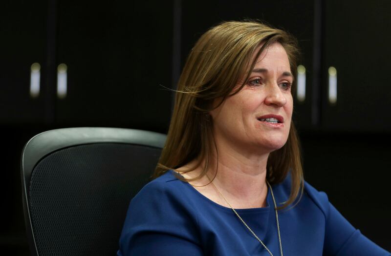 Newly elected Salt Lake County Mayor Jenny Wilson during an interview in her office in the Salt Lake County Government Center on Thursday, March 28, 2019.