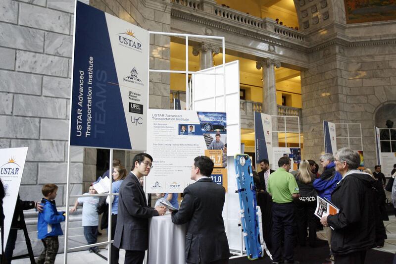 Utah Science Technology and Research Initiative (USTAR) researchers showcase their most exciting projects and emerging technologies at the 2013 Innovation Fair at the Capitol in Salt Lake City on Thursday, Feb. 21, 2013.