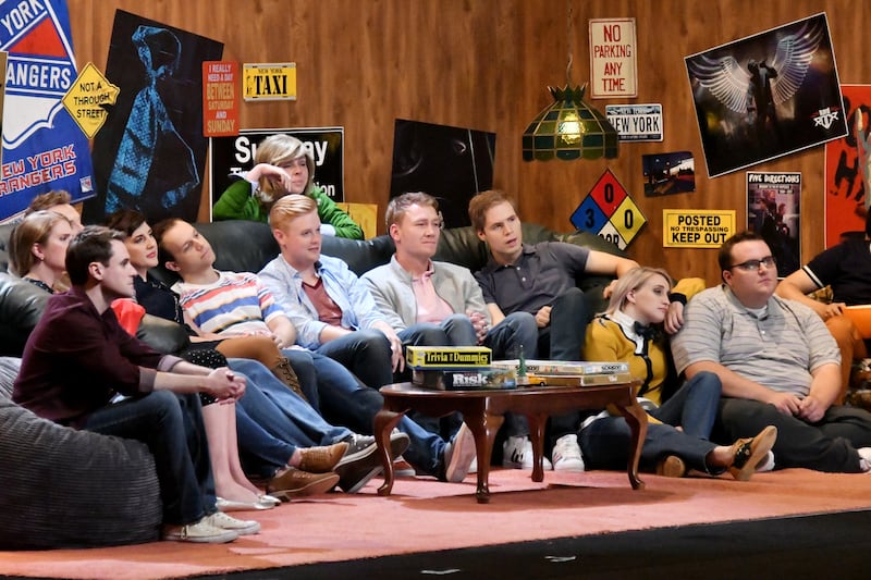 "Studio C" cast members perform onstage during "Studio C Live from NYC" featuring Kenan Thompson at Hammerstein Ballroom on Aug. 24, 2018 in New York City.