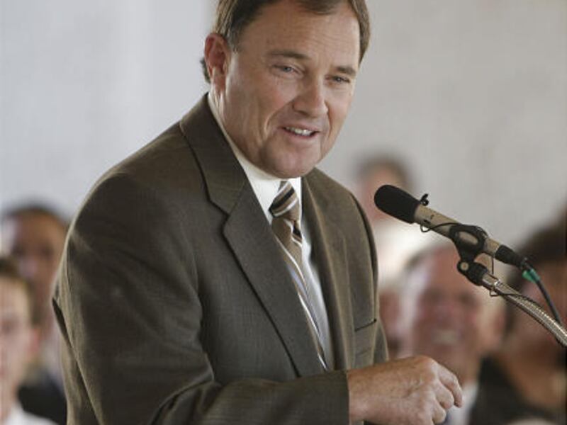 Gary Herbert, seen last month in Springville, will be inaugurated today as Utah's new governor.