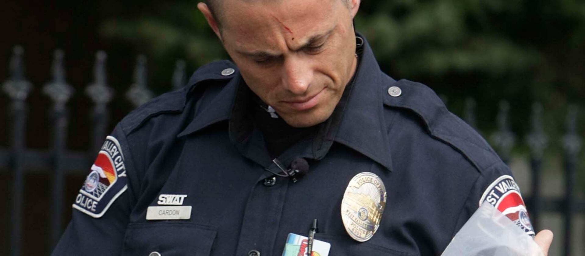 Officer Jared Cardon is pictured on Aug. 8, 2009.