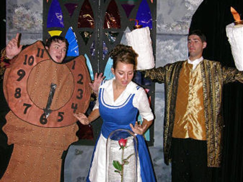 Matthew Christensen, left, Camille Hancock and John Gaskin star in Center Street Musical Theatre's "Beauty and the Beast."