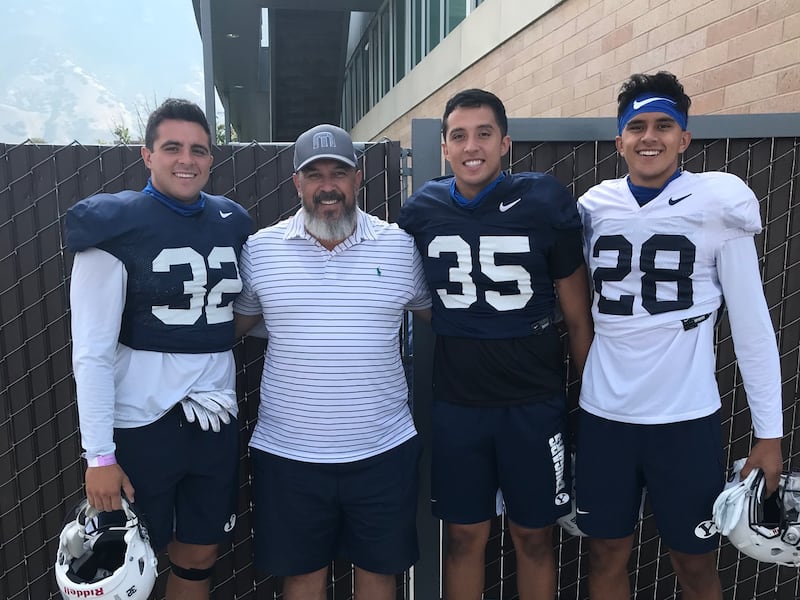 From left to right: Hank Tuipulotu, Pete Tuipulotu, Ben Tuipulotu and Petey Tuipulotu.