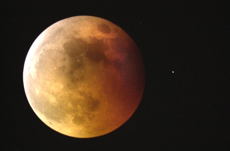 A full moon in night sky