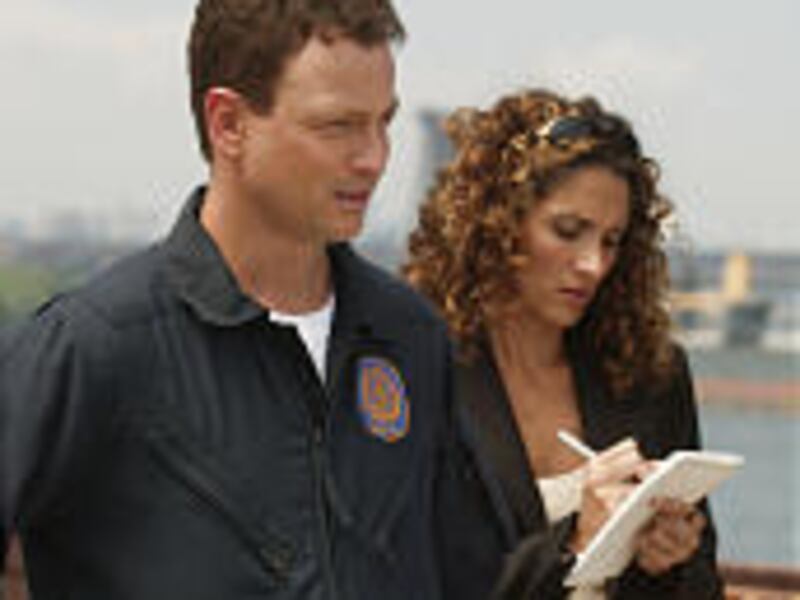 Gary Sinise and Melina Kanakaredes play detectives in "CSI: NY."