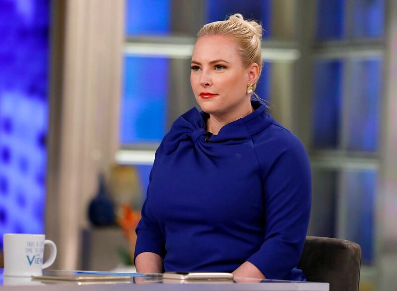 Meghan McCain on the set of “The View” in New York.