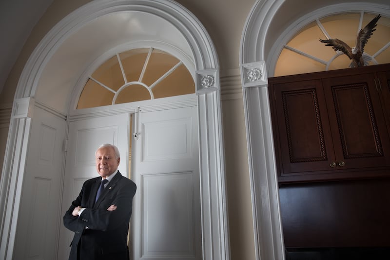 Sen. Orrin Hatch, R-Utah, is photographed in his Senate hideaway office on Capitol Hill in Washington, D.C., on Monday, Oct. 22, 2018. Hatch said he was proud to inherit the office from the late Sen. Ted Kennedy, a place where he fondly remembers sharing