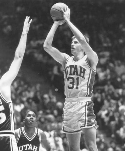 Utah's Larry Cain gets off a jump shot.