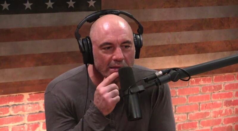 Comedian Joe Rogan hosts an episode of the "Joe Rogan Experience" in this video from YouTube.