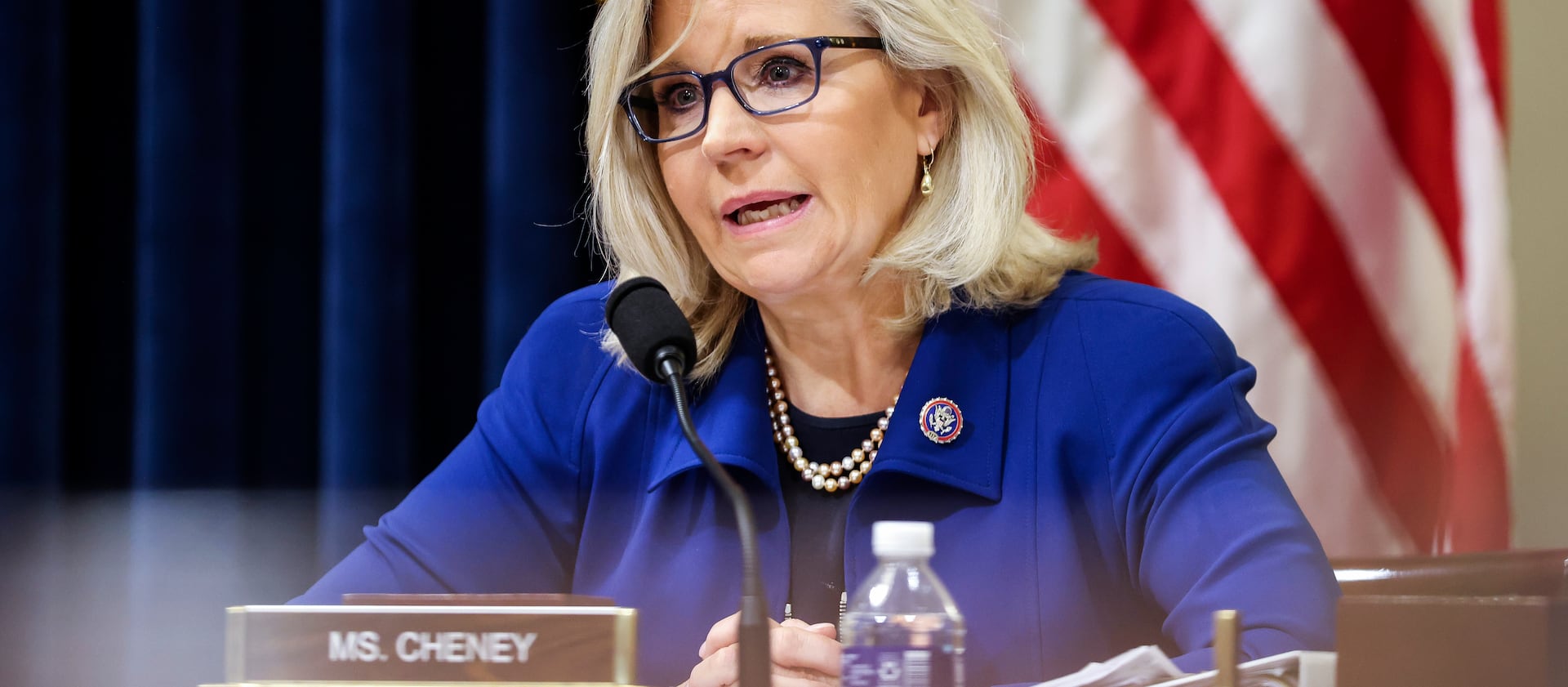 Rep. Liz Cheney, R-Wyo., speaks during a House select committee hearing on the Jan. 6 attack on Capitol Hill in Washington, July 27, 2021.