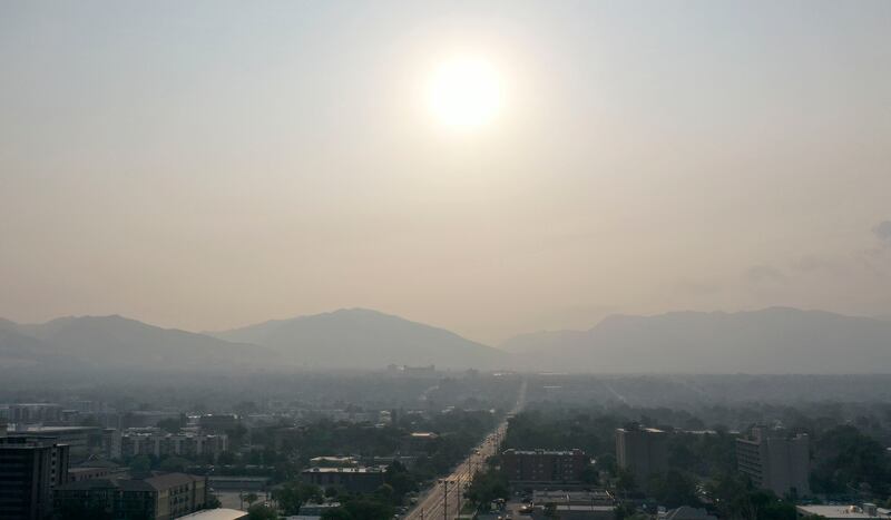Smoky air in Salt Lake City.