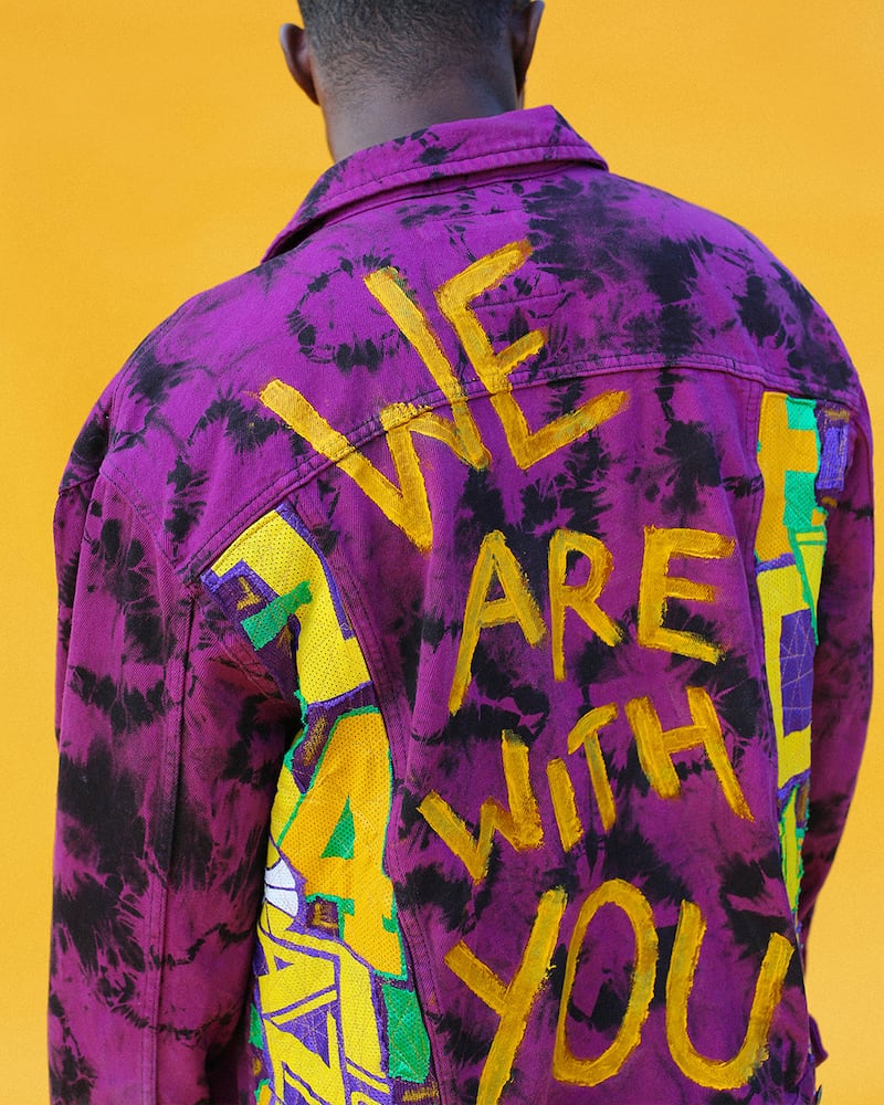 A jacket design from Lorne Sleem.