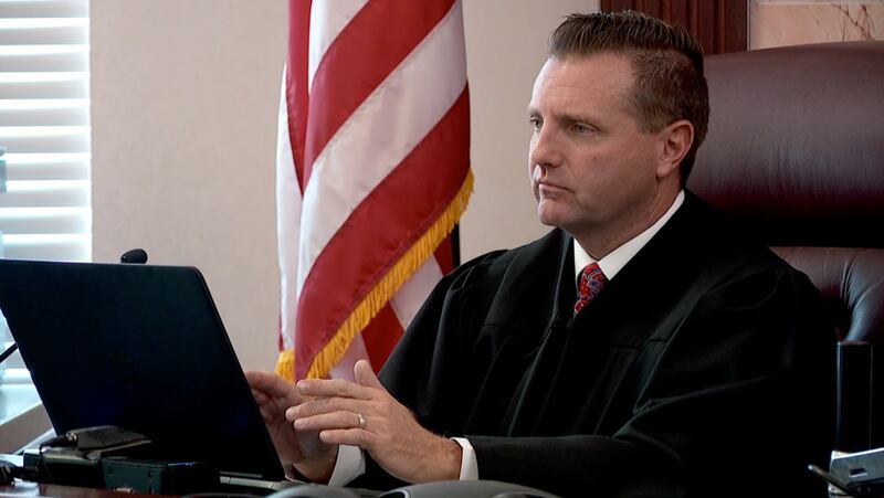 FILE - Sixth District juvenile Judge Brody Keisel speaks during one of three brief court hearings in Manti Tuesday for three high schoolers accused of sexually assaulting some of their peers. The case of a 16-year-old Gunnison Valley High School sophomore