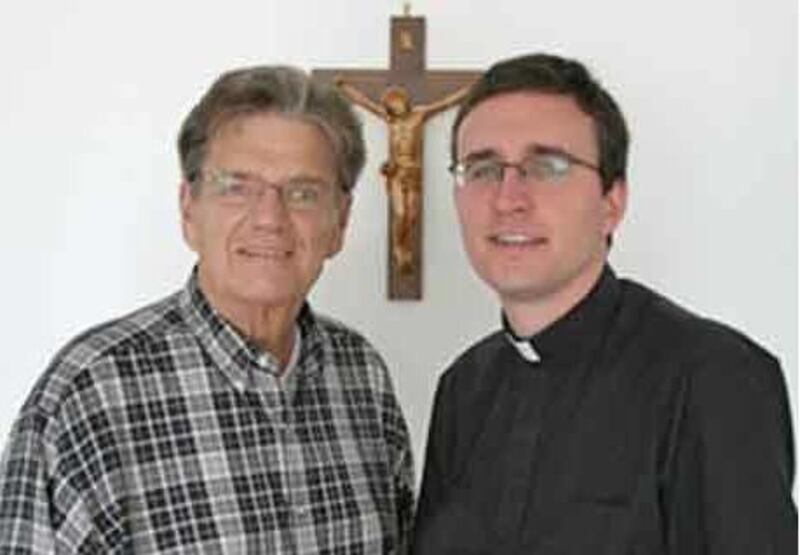Bruce McComb, 60, received a kidney from his pastor, Father Jonathan Goertz, 31, on June 11.