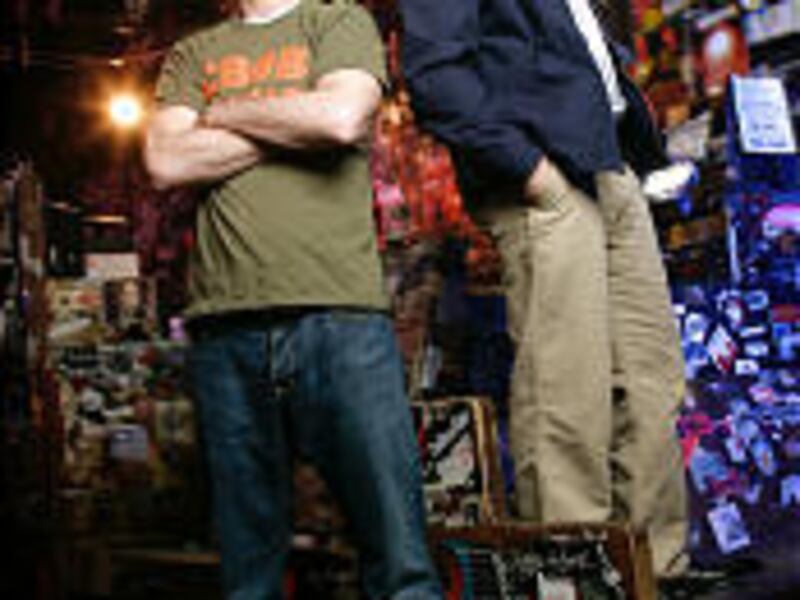 Tom Cavanagh and Jason Priestley star in "Love Monkey" on CBS.