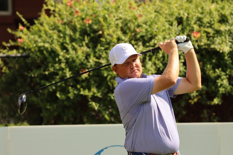 Former BYU golfer Zac Blair hits a shot.