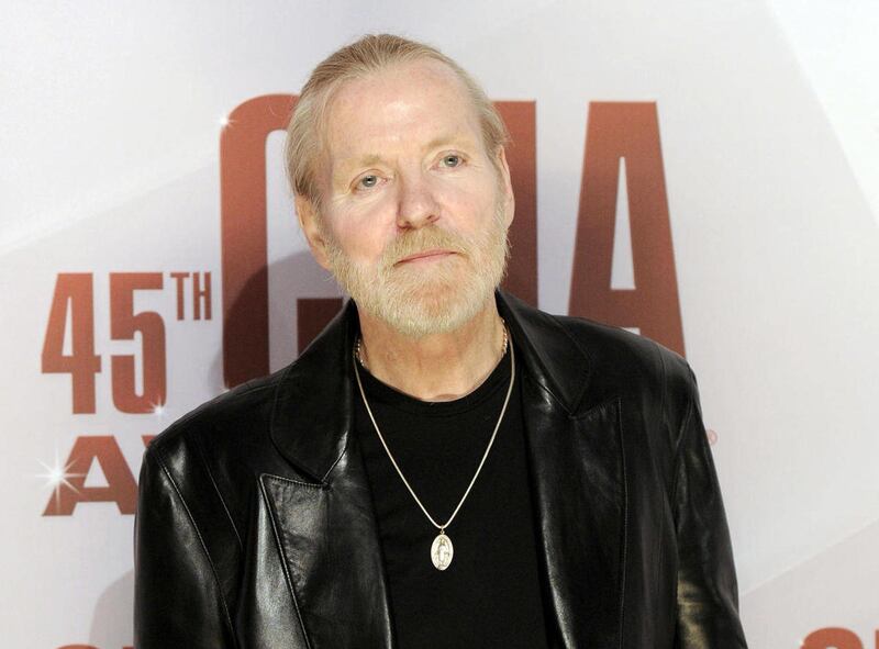 FILE - In this Nov. 9, 2011 file photo, singer Gregg Allman arrives at the 45th Annual CMA Awards in Nashville, Tenn. Allman has told several interviewers this week that he's engaged to his 24-year-old girlfriend, Shannon Williams, and Allman's publicist