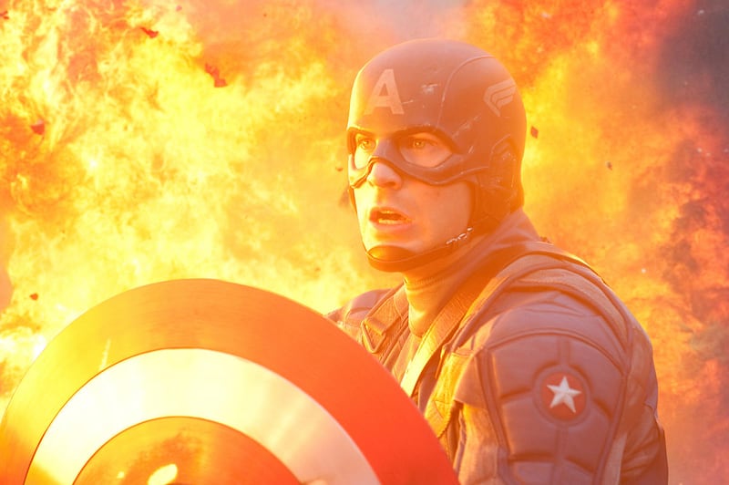 Chris Evans plays Captain America.