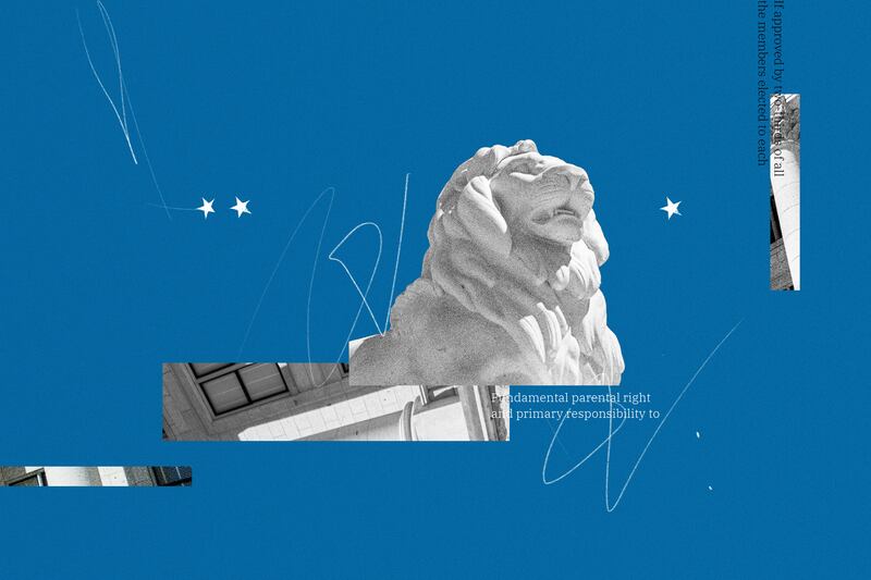 Utah Capitol lion on blue background