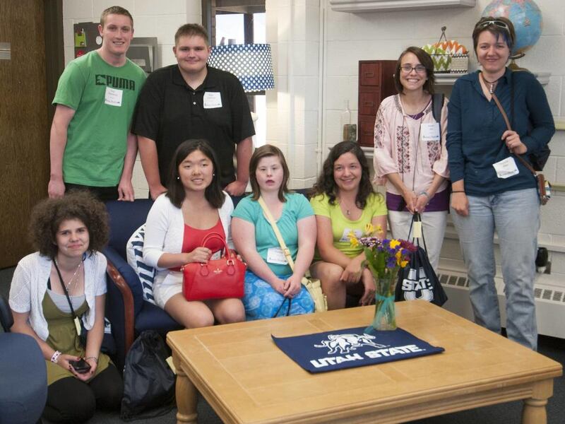 Academic pioneers: these eight students have been chosen to inaugurate the Aggies Elevated program at Utah State University. Standing, left to right: Troy Shumway, Riley Cochran, Amity Jex, Natalie Allen. Bottom row: Mikaela Stewart, Sarah Bullen, Taylor