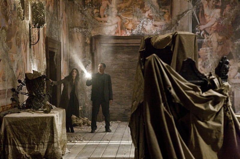 Ayelet Zurer and Tom Hanks star in Columbia Pictures' suspense thriller Angels & Demons.