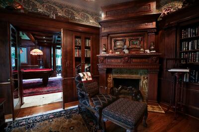 A library in the historic Walker family estate on Walker Lane in Holladay is pictured on Thursday, Aug. 9, 2018. The home was originally built in 1895 by the Walker family and has been occupied by Jeff and Nancy Flamm and their family since 1997.