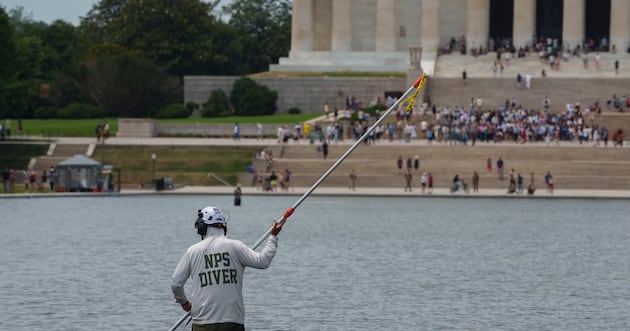 Reflecting Pool vandalism results in arrests, amid algae removal and drama ahead of nation's 250th