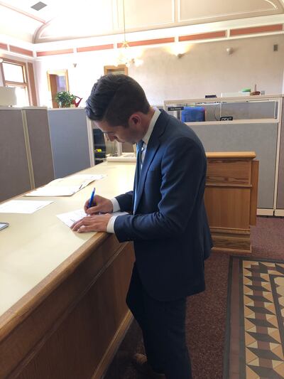 David Garbett, former executive director of the Pioneer Park Coalition, officially filed as a candidate for the Salt Lake City mayor's race Tuesday, June 4, 2019.