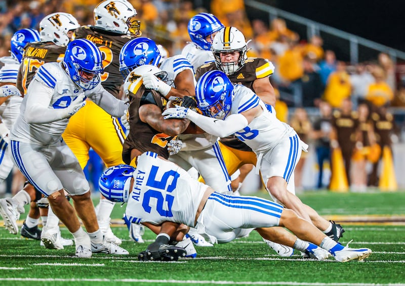 BYU football takes on Wyoming on Sept. 14, 2024, in Laramie.