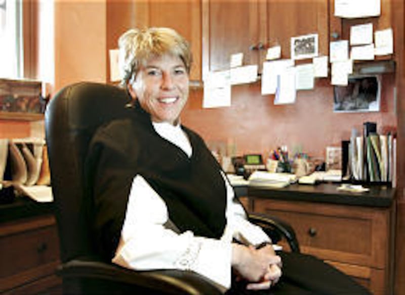 Former tennis star Sister Andrea Jaeger sits in her office at the headquarters of her Little Star Foundation near Hesperus, Colo.