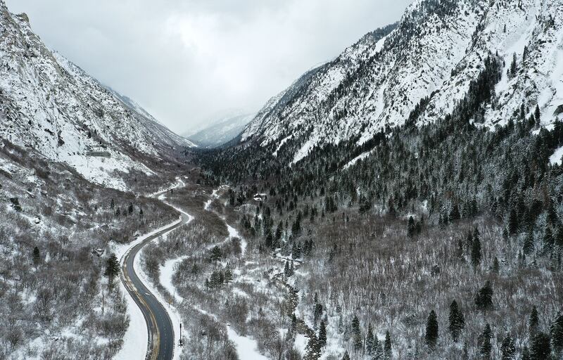 Officials have closed the road in Little Cottonwood Canyon due to avalanche danger on Friday, March 24, 2023.